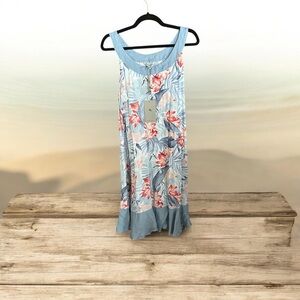 Tommy Bahama Marina Delicate Floral Sundress Blue Muscari Size L